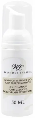 Шампунь-пенка для ресниц Wonder Lashes Shampoo Foam Cleanser, для натуральных и наращённых ресниц, 50 мл