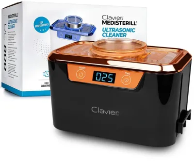 Ультразвуковая мойка Clavier Medisterill Ultrasonic Cleaner для инструментов, 55 Вт, 800 мл, розовое золото и чёрный, 1 шт