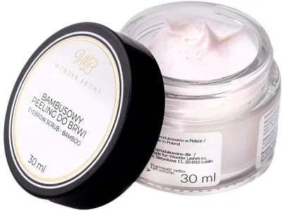 Скраб для бровей Wonder Lashes Bamboo Eyebrow Scrub с порошком стеблей бамбука, 30 мл