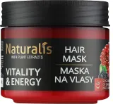 Маска для ослабленных волос Naturalis Vitality & Energy, оливковое масло, масло ши, кератин, коллаген, экстракт женьшеня, 300 г — фото 1