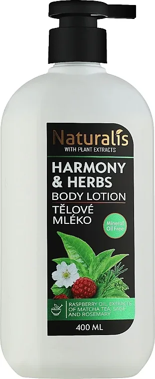 Naturalis Harmony & Herbs Body Lotion бальзам для тела с малиной и травами, 400 мл