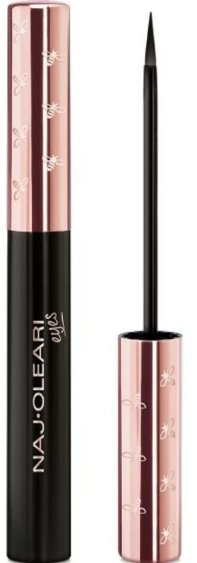 Подводка для глаз Naj Oleari Impeccable Precise Liquid Eyeliner жидкая, с блёстками, 4 мл, оттенок 02 - Blue Magnetic