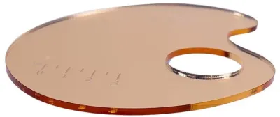 Палетка для смешивания хны Wonder Lashes Henna Mixing Tray, зеркальная, со шкалой