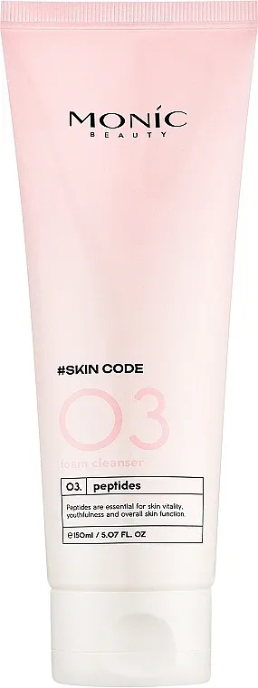 Пенка для умывания Monic Beauty #Skin Code 03 Peptides Foam Cleanser с пептидами, для очищения лица, 150 мл