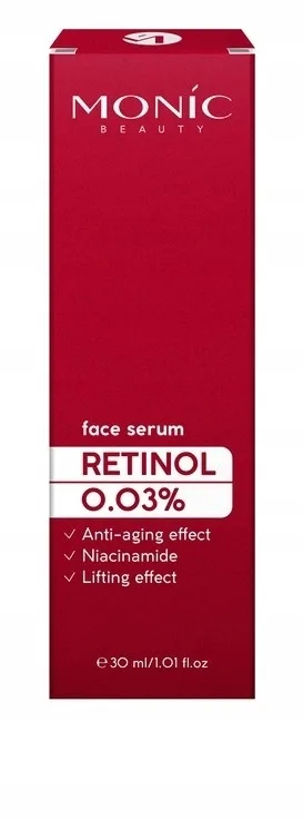 Сыворотка для лица Monic Beauty Retinol антивозрастная, с ретинолом и ниацинамидом, 30 мл