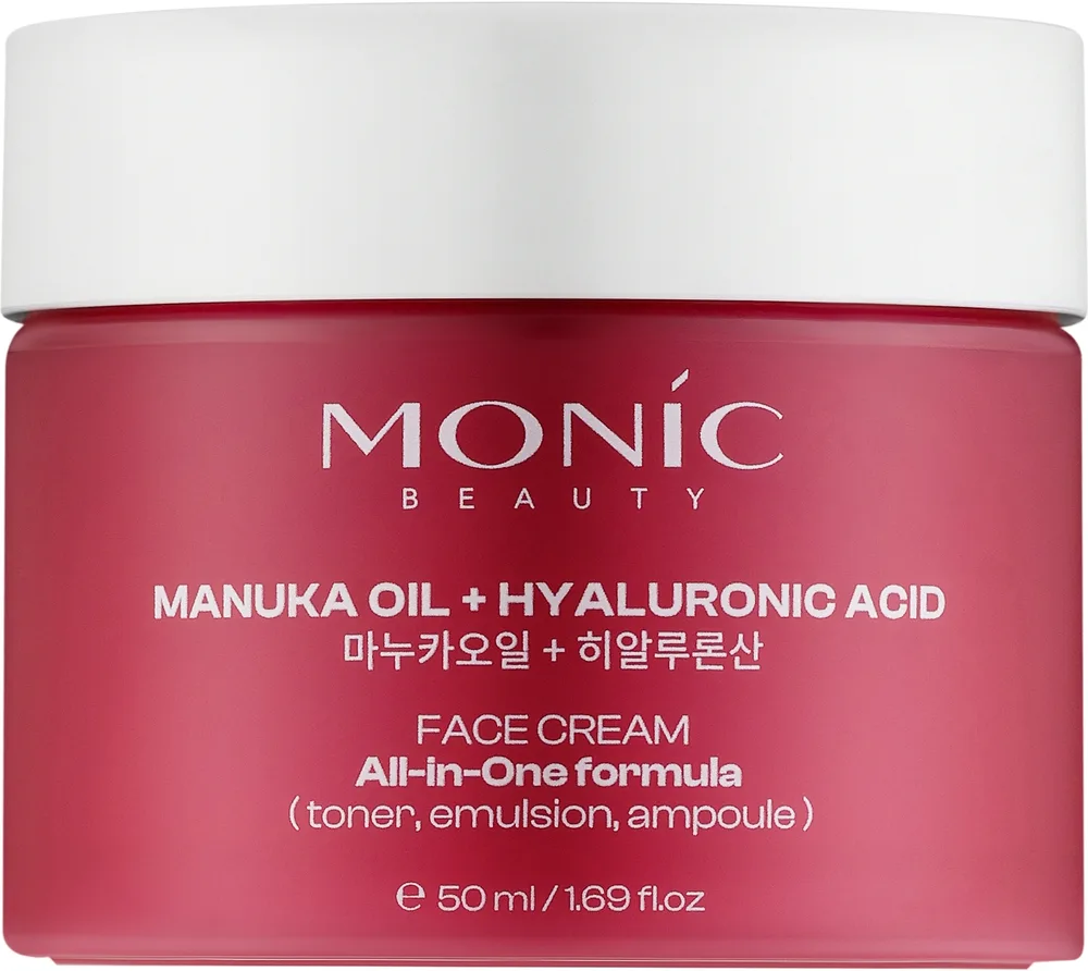 Крем для лица Monic Beauty All-in-One с маслом мануки и гиалуроновой кислотой 50 мл