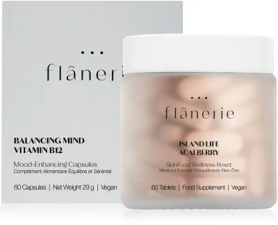 Пищевая добавка Flanerie Island Life Acai Berry Skinfood Wellness Reset для питания и регенерации кожи изнутри, 60 шт