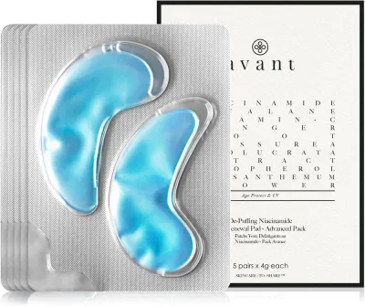 Патчи под глаза Avant De-Puffing Niacinamide Eye Renewal Pads с ниацинамидом и витамином C, охлаждающие, 4 г