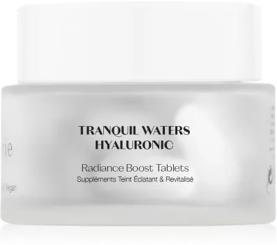 Пищевая добавка Flanerie Tranquil Waters Hyaluronic Radiance Boost Tablets для увлажнения кожи и сияния изнутри, таблетки, 30 шт