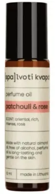 Масло парфюмированное для тела Spalvoti Kvapai Oil Fragrance пачули и роза без спирта 10 мл