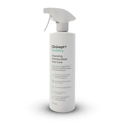 Спрей для ног Clinisept+ Podiatry Cleansing Antimicrobial Foot Care очищающий, антимикробный, 100 мл