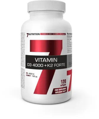 БАД Витамин D3 2000 + K2 Forte 7Nutrition Vitamin D3 2000 + K2 FORTE, 120 шт