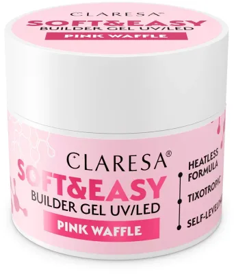 Моделирующий гель для ногтей Claresa Soft Easy Builder Gel UV/LED Pink Waffle