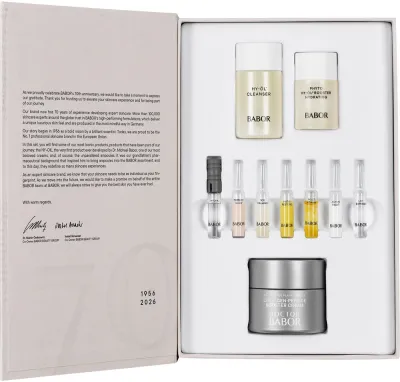 Babor 70 Anniversary Set набор для ухода за лицом 10 продуктов, юбилейный набор с очищением, ампулами и кремом-бустером