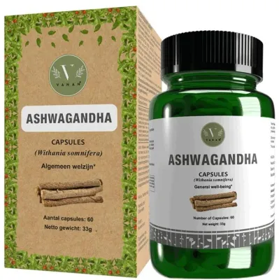 БАД Ашваганда в капсулах Vanan Ashwagandha Capsules, 60 шт