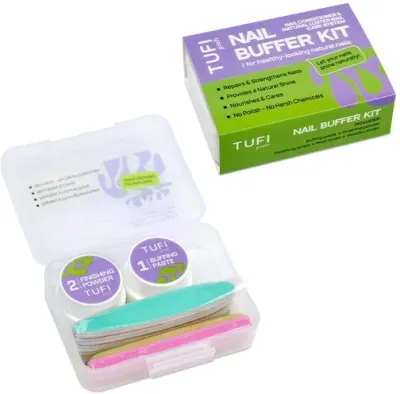 Набор для японского маникюра Tufi Profi Nail Buffer Kit, паста, минеральная пудра, баф, пилка, апельсиновые палочки