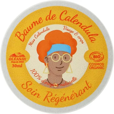 Бальзам для лица и тела Oleanat Organic Miss Calendula Balm с календулой, для чувствительной кожи, 30 мл