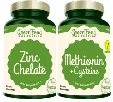 Набор пищевых добавок GreenFood Nutrition Duopack Methionin + Cysteine + Zinc Chelate на витальность и энергию, 150 шт