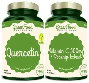 Набор БАД для иммунитета GreenFood Nutrition Duopack Quercetin + Vitamin C, 150 шт