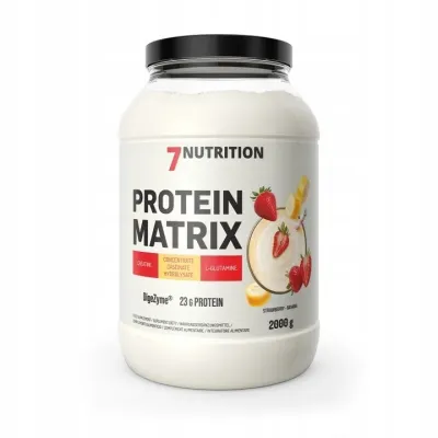 Протеин многокомпонентный 7Nutrition Protein Matrix Strawberry-Banana, вкус «Клубника-банан», для спортсменов, 2000 г