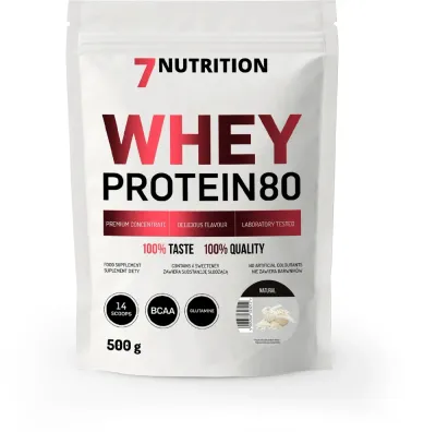 Белок сывороточный 7Nutrition Whey Protein 80 Natural, натуральный, 2000 г