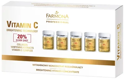 Концентрат для лица Farmona Professional Vitamin C Brightening Vitamin Concentrate осветляющий, в ампулах, 5 x 5 мл