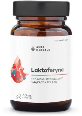 БАД Лактоферрин, 100 мг Aura Herbals Laktoferyna, 60 шт