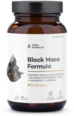 БАД Aura Herbals Black Maca Formula, 60 шт