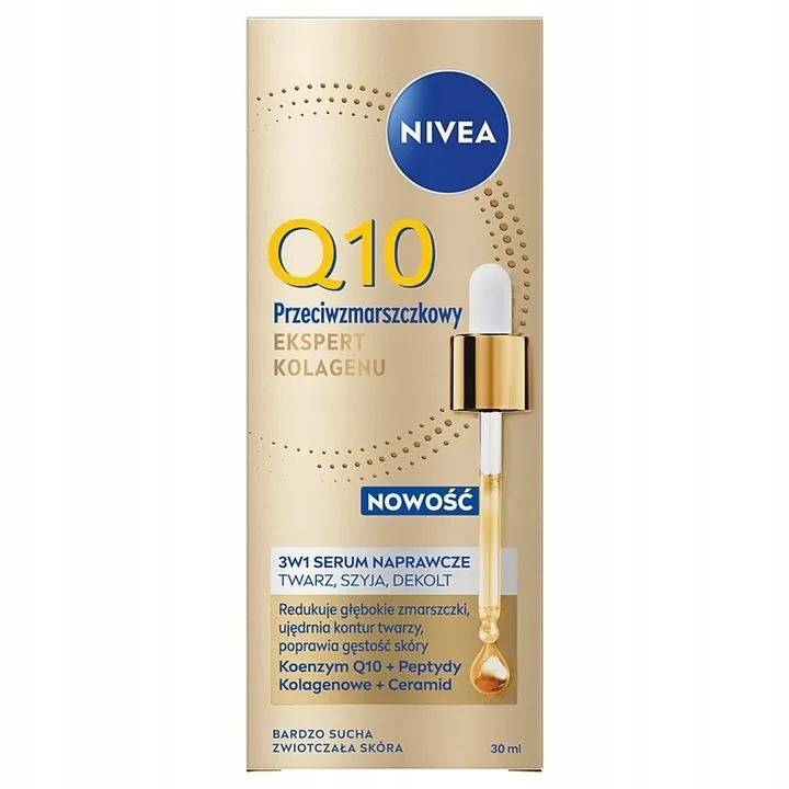 Сыворотка для лица NIVEA Q10 Anti-Wrinkle Collagen Expert против морщин, с коэнзимом Q10 и коллагеном, 30 мл