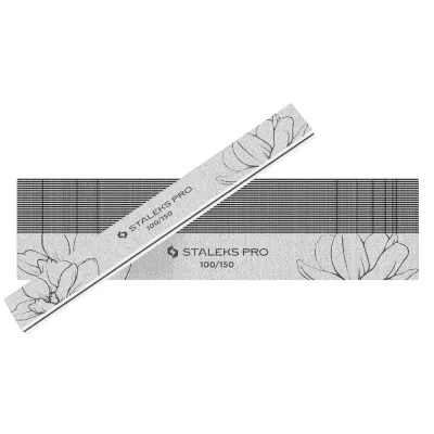 Пилка для ногтей минеральная Staleks Pro Expert NFE-20 прямая, 100/150 grit, 25 шт