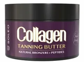Ускоритель загара для солярия Soleo Collagen Tanning Butter, с бронзантами и пептидами, 190 мл