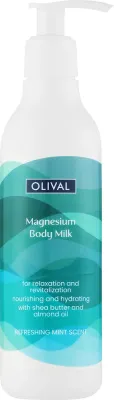 Olival Magnesium Body Milk магниевое молочко для тела 200 мл, лосьон с магнием, маслом ши и мятой, увлажнение кожи
