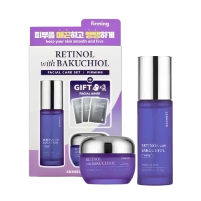 Skin627 Retinol With Bakuchiol Facial Care Set набор для лица с ретинолом и бакучиолом: крем 50 г, сыворотка 50 мл, маски 3 x 22 мл, антивозрастной уход