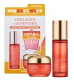 Skin627 Collagen With Peptide Facial Care Set набор для ухода за лицом с коллагеном и пептидами, 5 средств: крем, сыворотка, 3 тканевые маски, антивозрастной уход — фото 1