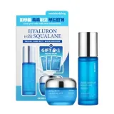 Набор Skin627 Hyaluron With Squalane крем для лица 50 г сыворотка 50 мл и тканевые маски 3 шт по 22 мл — фото 1
