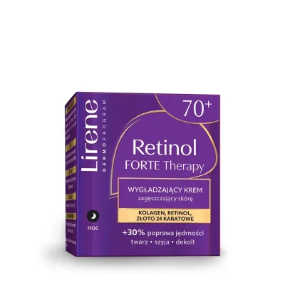 Крем для лица Lirene Dermo Program Retinol Forte Therapy ночной, разглаживающий, уплотняющий кожу, 70+, 50 мл