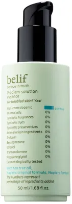 Эссенция для лица Belif Problem Solution Vegan Essence для проблемной кожи, увлажняющая, 50 мл