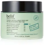 Диски тонизирующие для лица Belif Problem Solution Vegan Toner Pad для проблемной и чувствительной кожи, 150 мл — фото 1