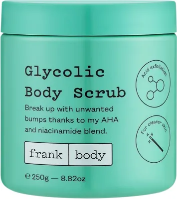 Frank Body Frank Body Glycolic Body Scrub - Гликолевый скраб для тела с AHA-кислотами и пемзой, 250 г
