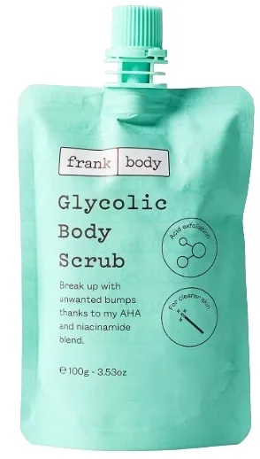 Frank Body Frank Body Glycolic Body Scrub Travel Size - Гликолевый скраб для тела с AHA-кислотами, дорожный формат, 100 г