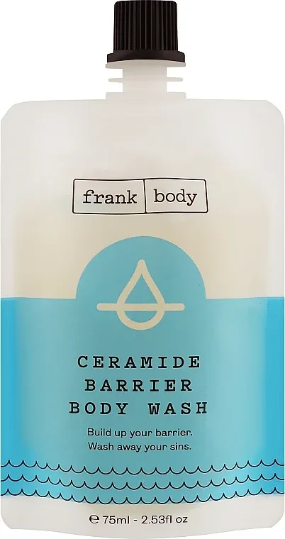 Гель для душа Frank Body Ceramide Barrier с церамидами, дорожный формат, 75 мл