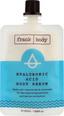 Frank Body Hyaluronic Acid сыворотка для тела с гиалуроновой кислотой, дорожный формат, 50 мл, Travel Size, церамиды, ниацинамид