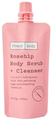 Frank Body Frank Body Rosehip Body Scrub + Cleanser Travel Size - Скраб-очищение для тела 2 в 1 с шиповником, дорожный формат, 100 г