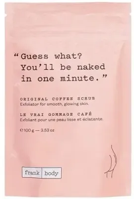 Frank Body Original Coffee Scrub скраб для тела кофейный 100 г, дорожный формат, с миндальным маслом и витамином E