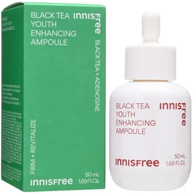 Ампула для лица Innisfree Black Tea Youth Enhancing Ampule с чёрным чаем, увлажняющая, 50 мл