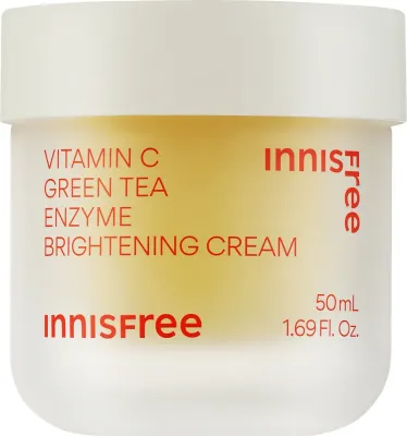 Крем для лица Innisfree Vitamin C Green Tea Enzyme Brightening Cream с витамином C и зелёным чаем, 50 мл