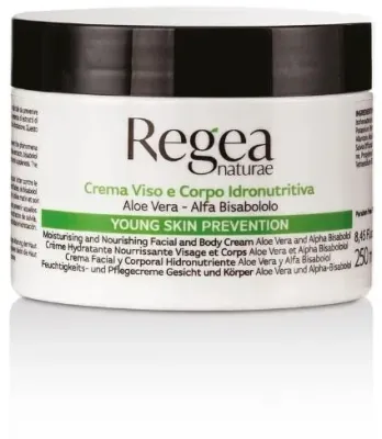 Regea Naturae Young Skin Prevention крем для лица и тела увлажняющий питательный 250 мл, крем с алоэ и гинкго для молодой кожи