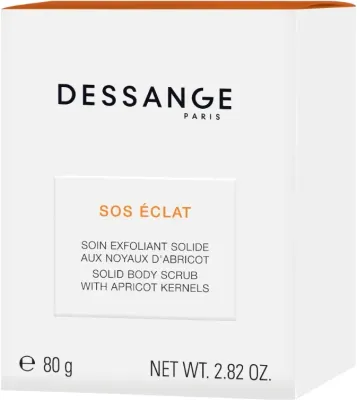 Dessange Dessange Sos Eclat Solid Body Scrub With Apricot Kernel - Скраб-плитка для тела с косточками абрикоса SOS Éclat, 80 г