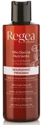 Regea Naturae Nourishing Program масло для душа питательное с маслом ши и кокосовым маслом, для сухой и чувствительной кожи 200 мл