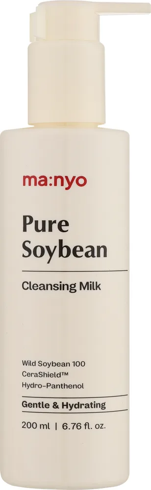 Manyo Pure Soybean Cleansing Milk молочко для умывания лица с соей 200 мл, для снятия макияжа и SPF